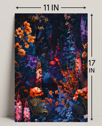Vibrant Enchanted Floral Scene Artistic Poster