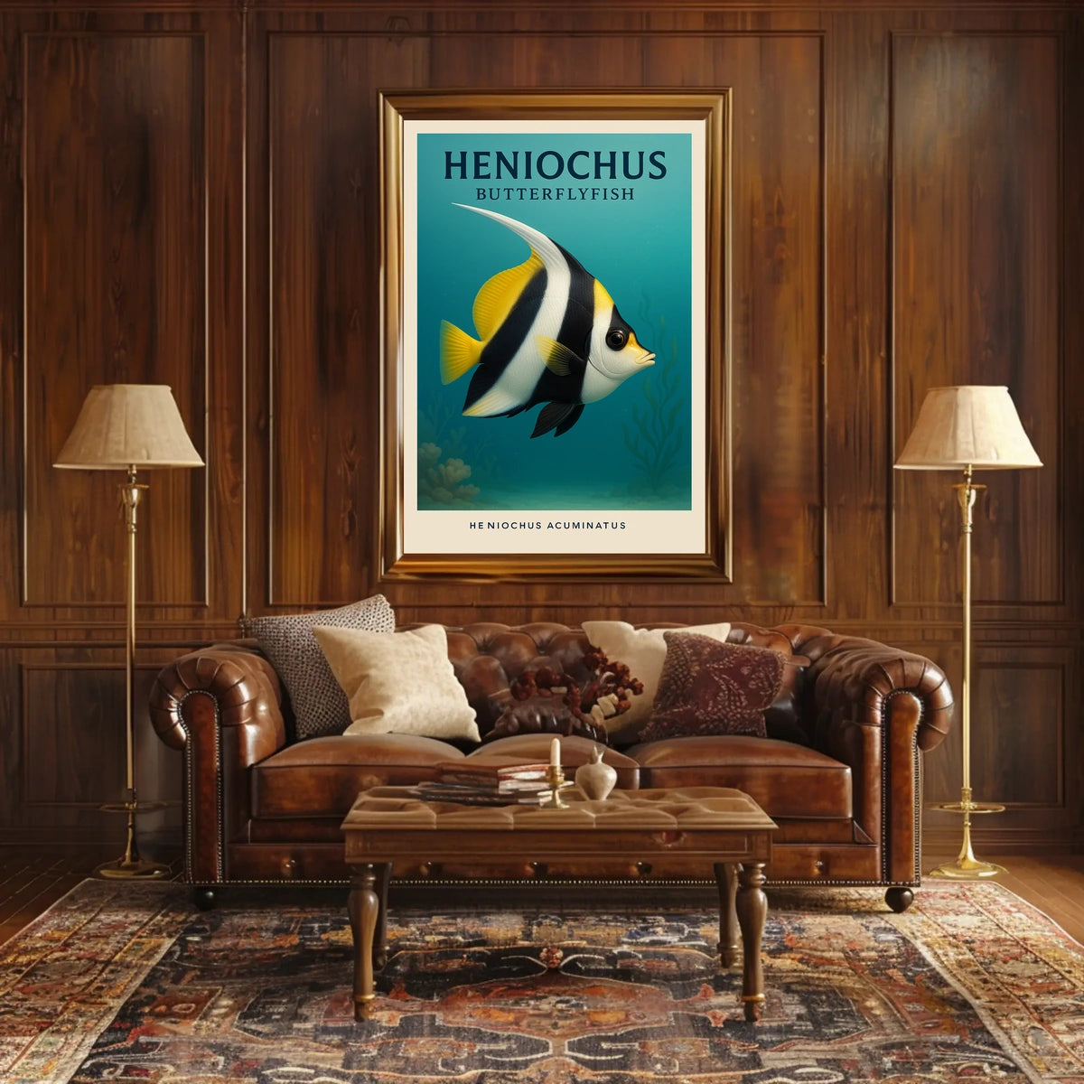 Heniochus Butterflyfish Poster