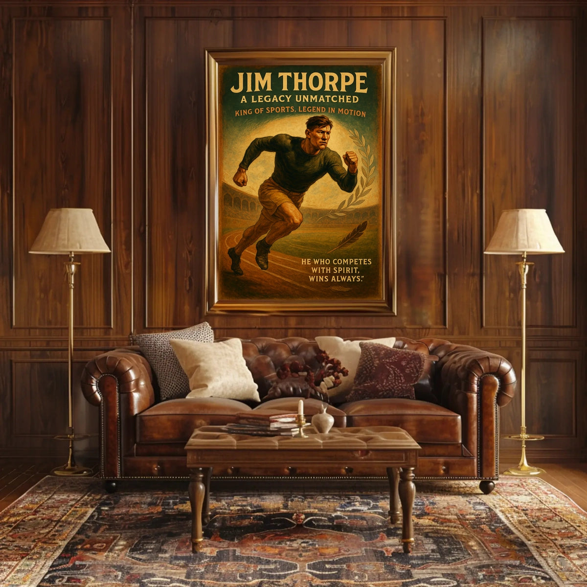 Jim Thorpe Unmatched Athletic Legacy Poster