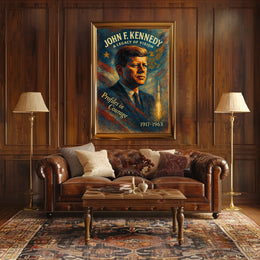 Patriotic Leadership Visionary Space Exploration Art Poster