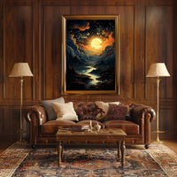 Enchanted Moonlit Landscape Poster