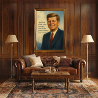 Vintage JFK Poster: Patriotic Inspiration and Civic Duty