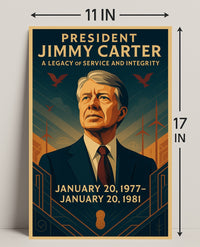 Jimmy Carter Legacy of Service Poster Wall Art PosterGoat