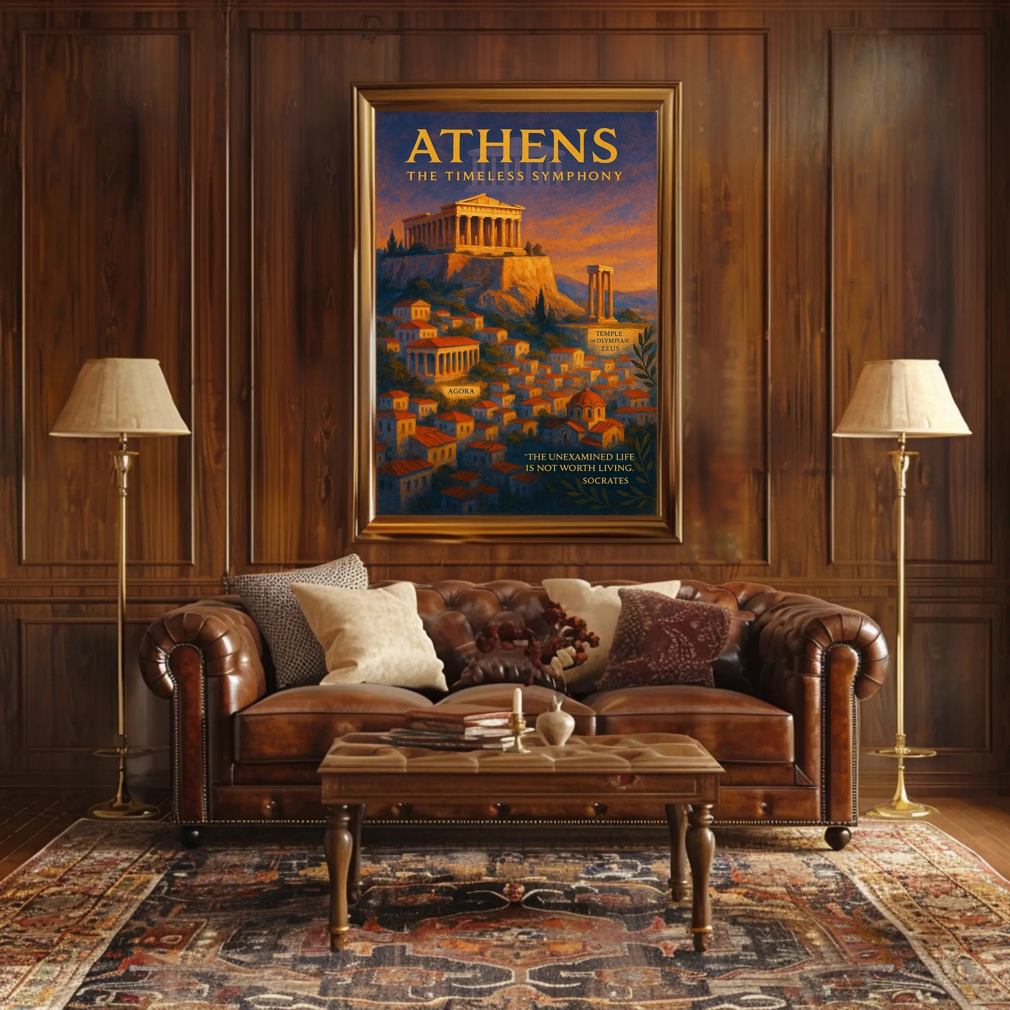 Athens Historical Landmarks Motivational or Quote Poster