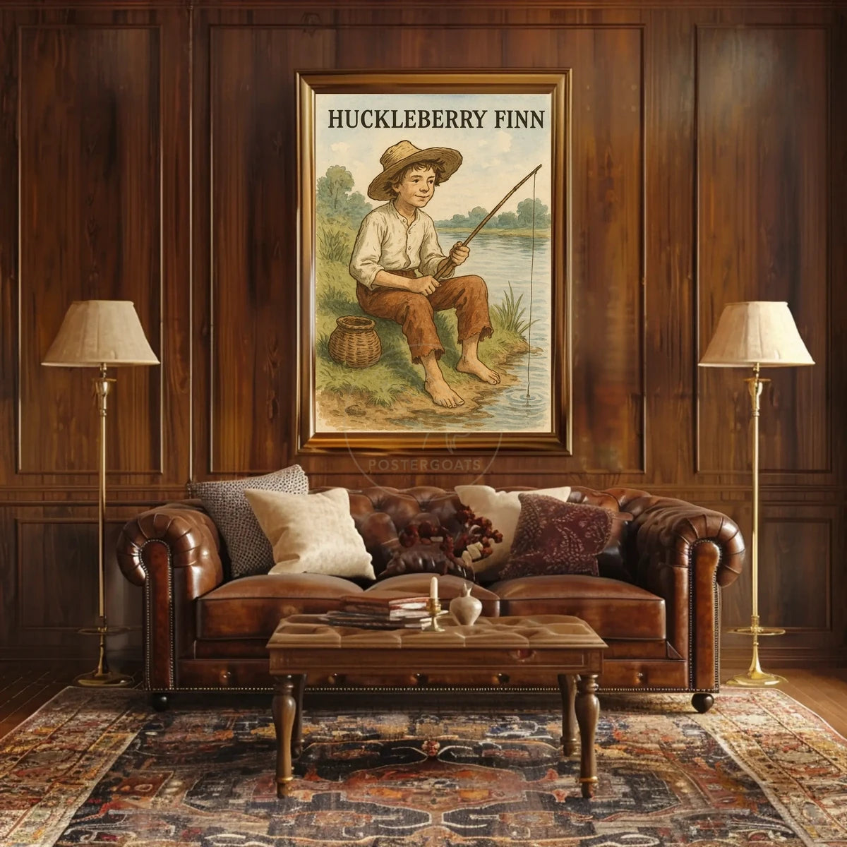 Huckleberry Finn Adventure in Artistic Heritage Poster