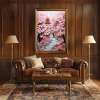Serene Pagoda Oasis: Cultural or Heritage Poster