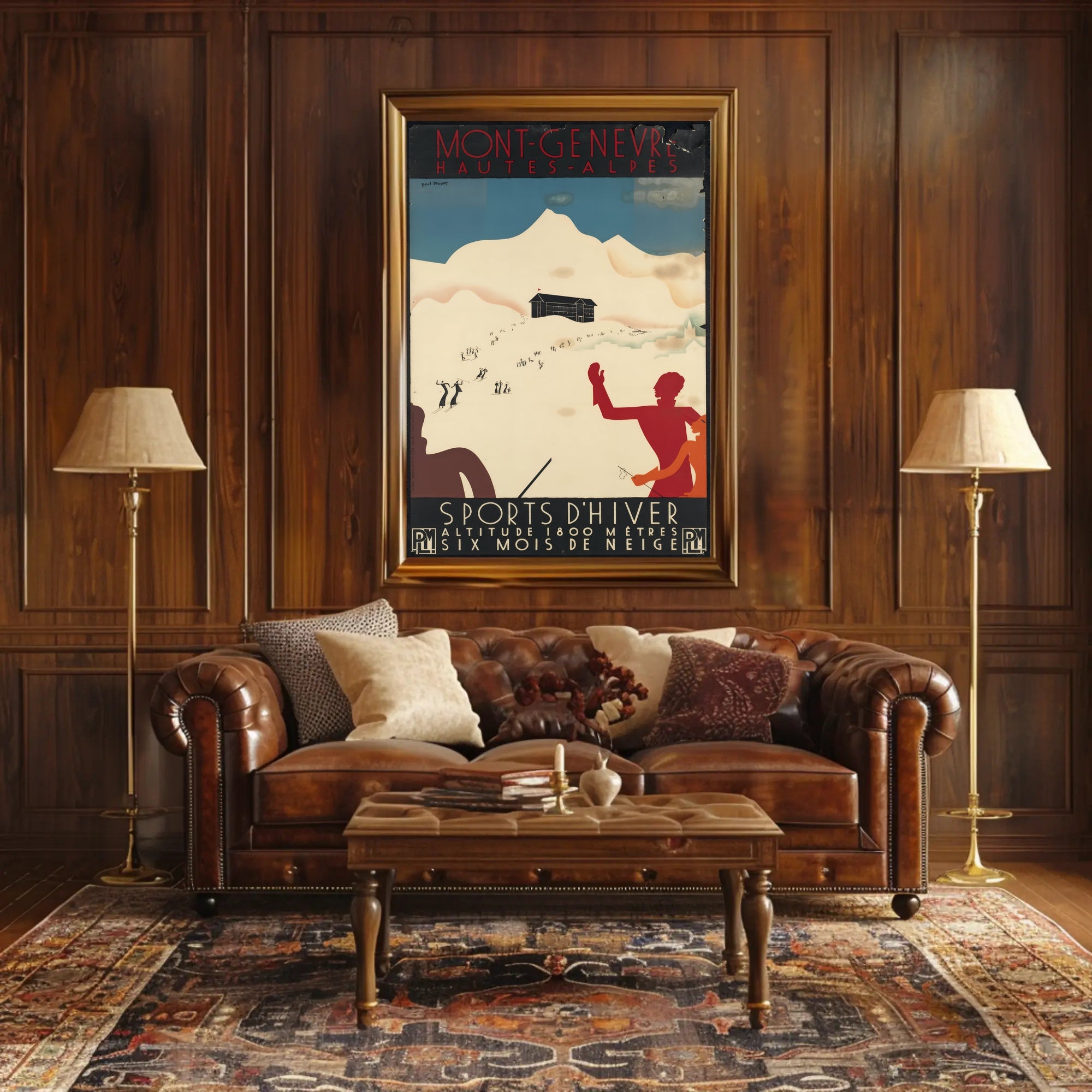 Montgenèvre Winter Sports Promotion Poster PosterGoat