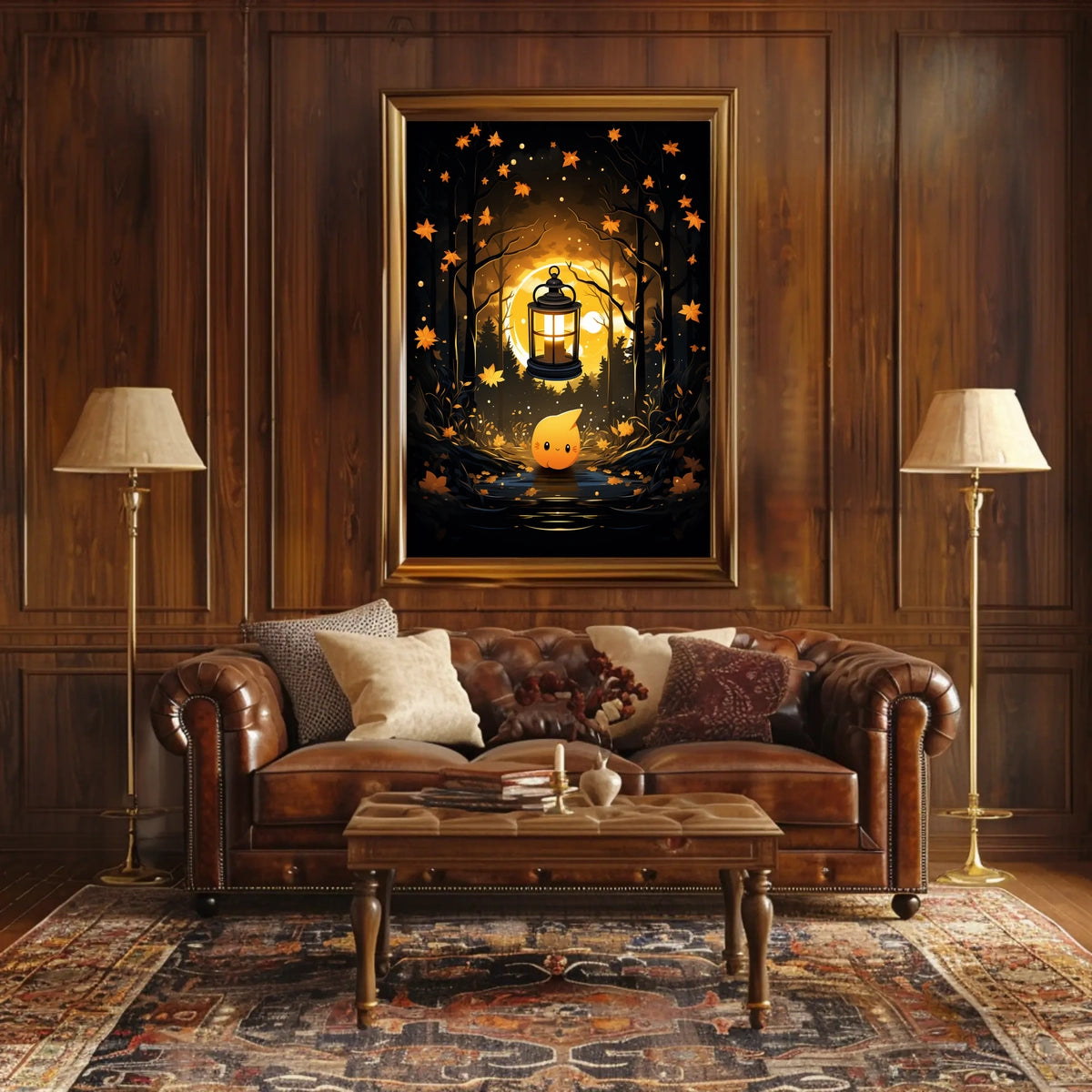 Enchanted Autumn Lantern Poster