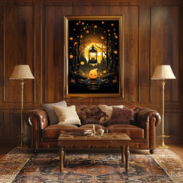 Enchanted Autumn Lantern Poster