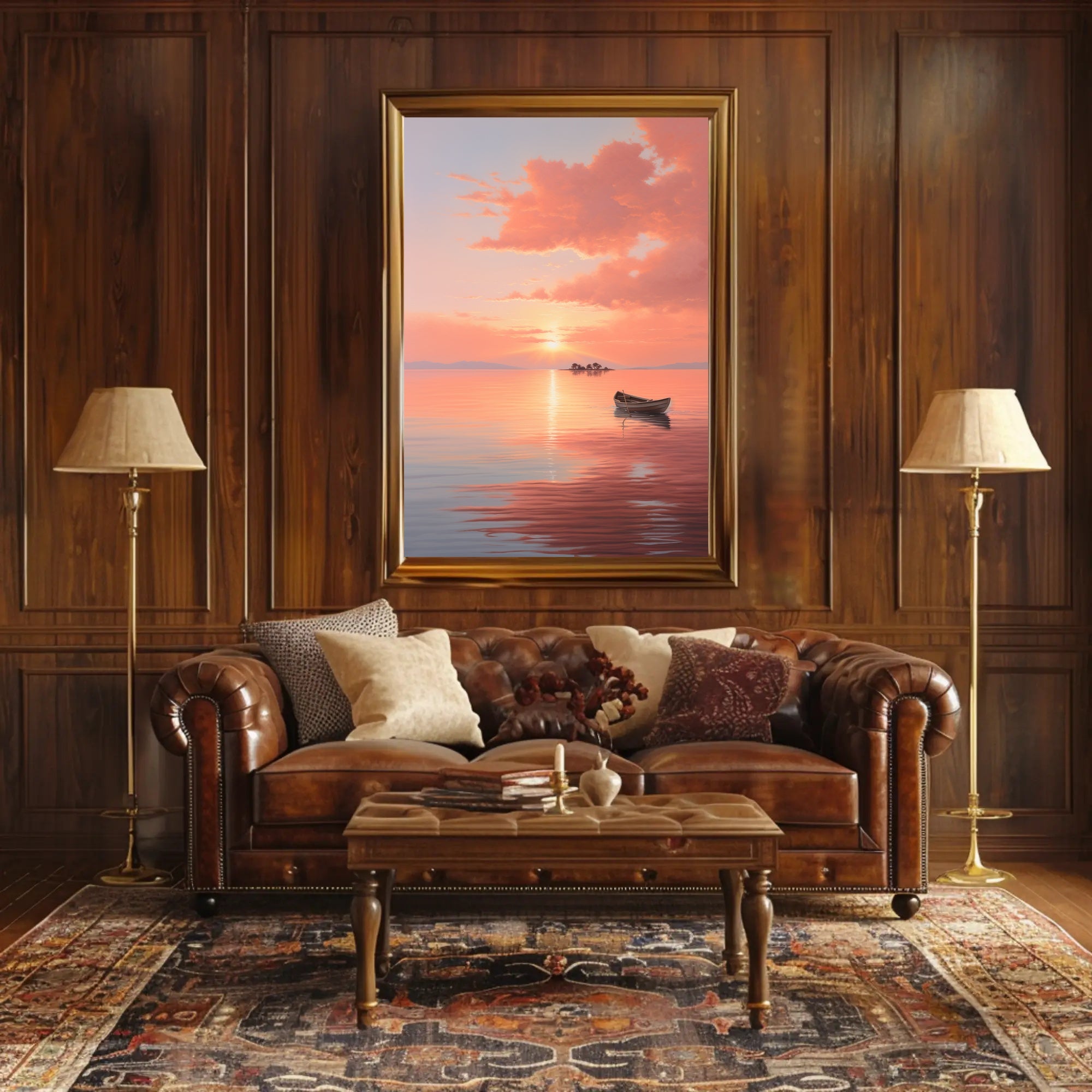 Serene Sunset Glow: Abstract, Artistic, or Pop Culture Poster