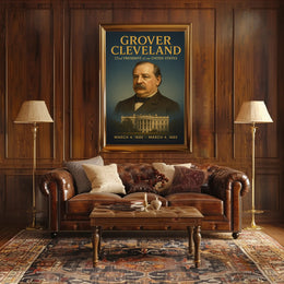 Grover Cleveland Vintage American Presidential Historical or Presidential Poster PosterGoat