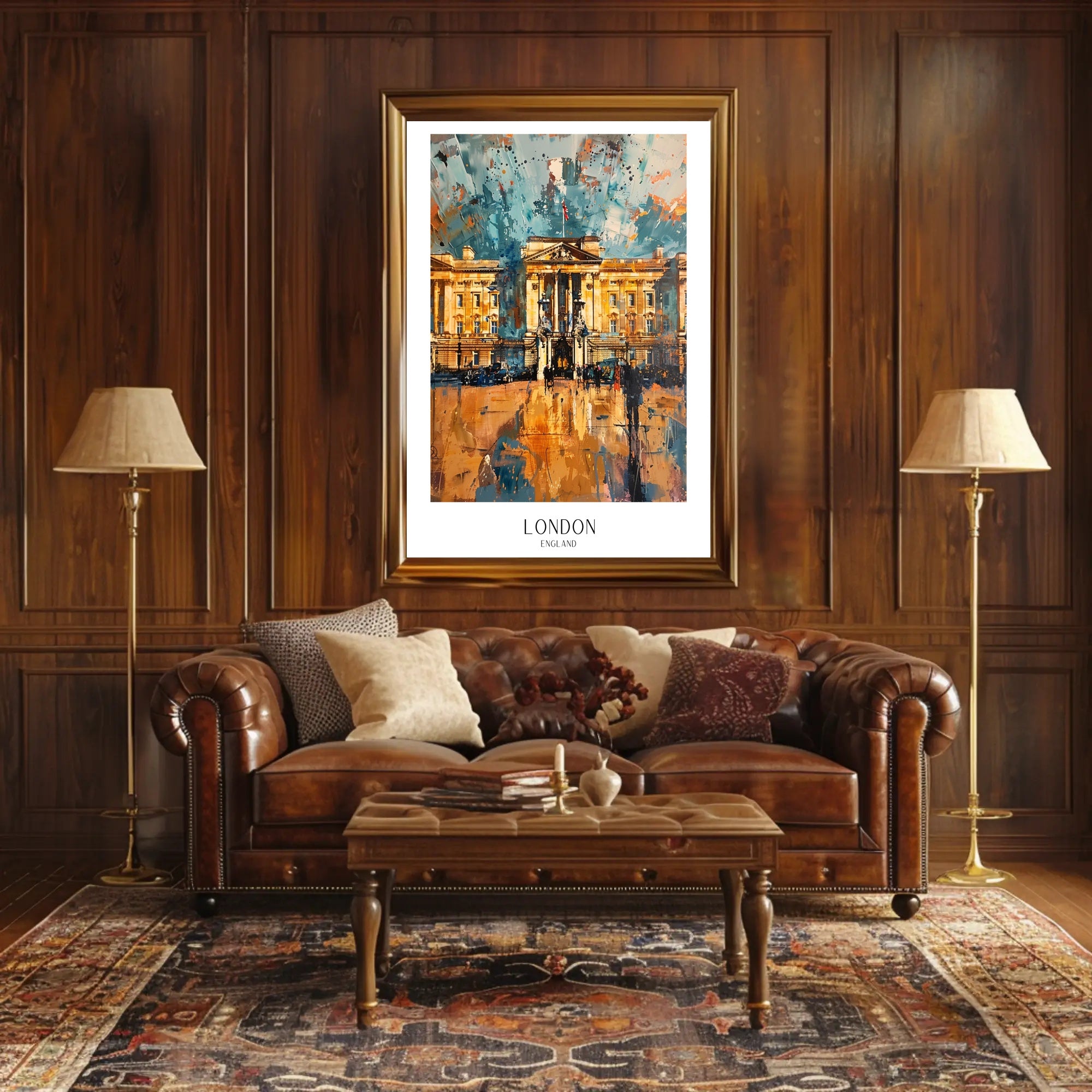 Buckingham Palace Vibrant Artistic Cityscape Poster PosterGoat