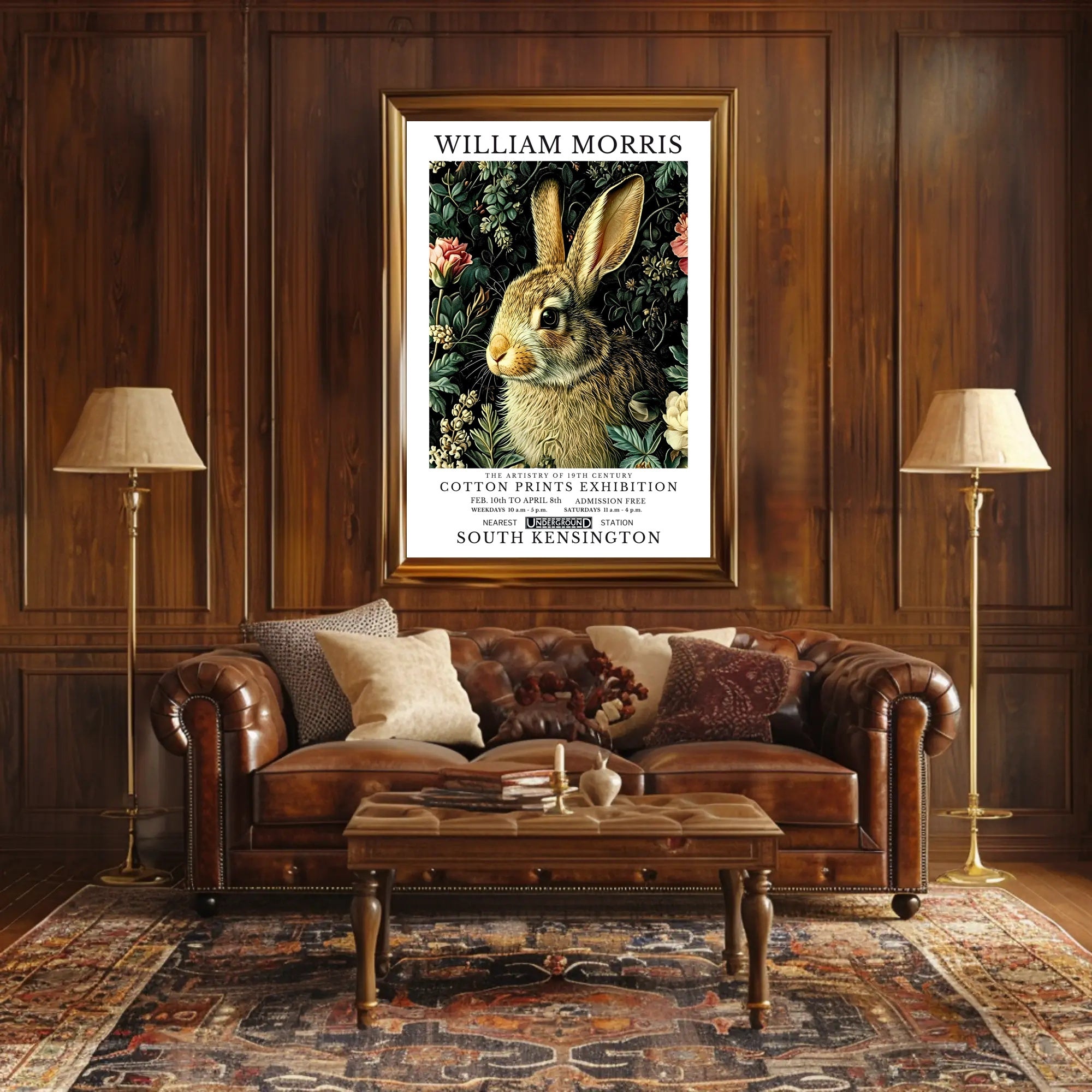 William Morris Nature-Inspired 19th-Century Exhibition Artistic Poster