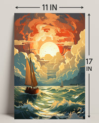 Sailing Into The Sunset Poster PosterGoat