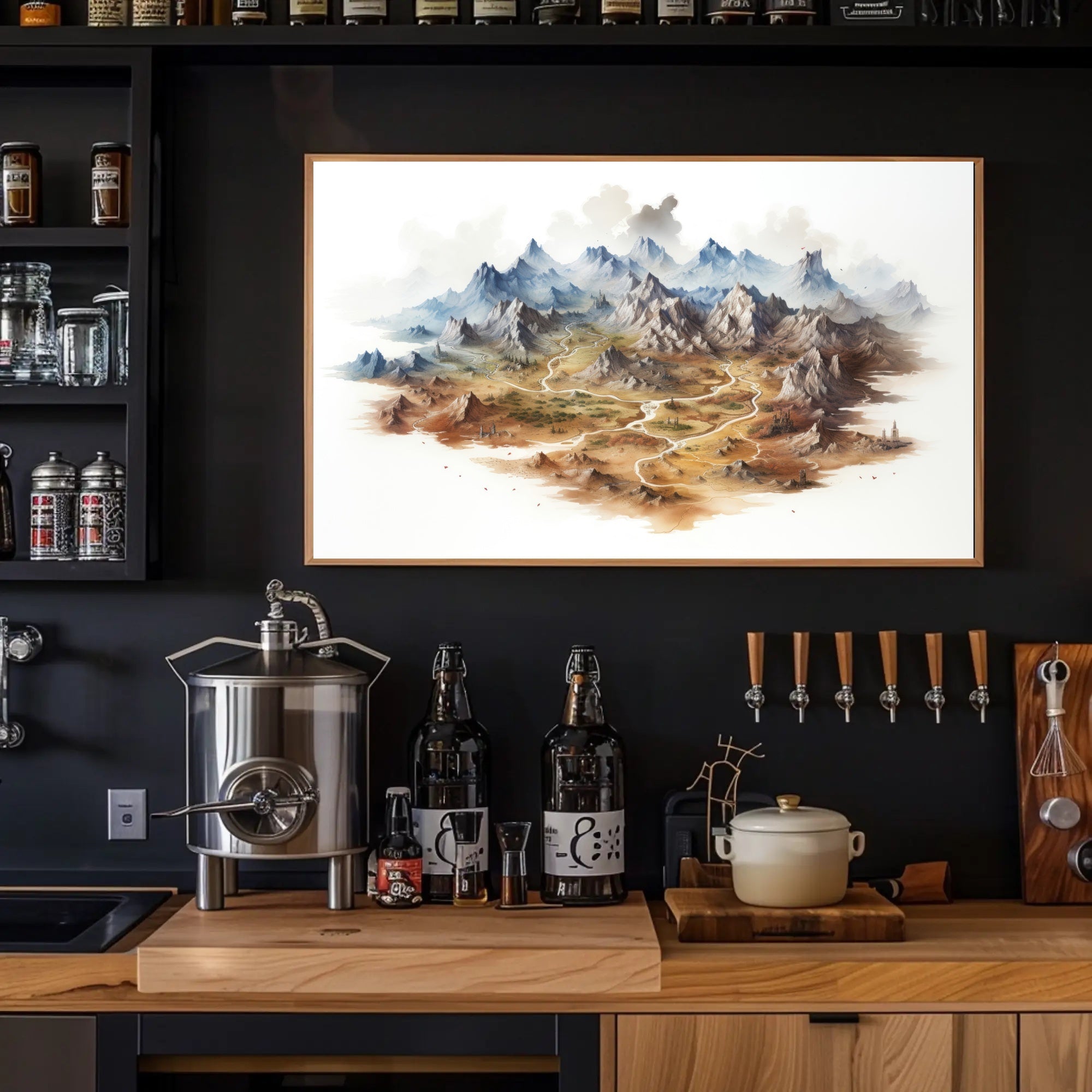 Fantasy Mountain Landscape Poster
