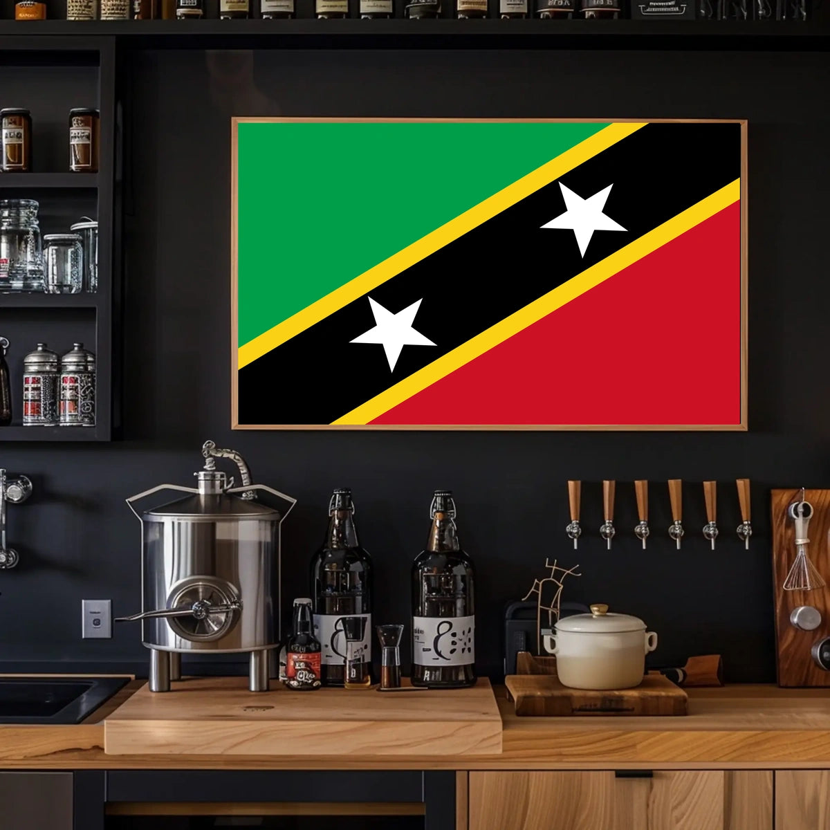 Saint Kitts and Nevis Flag Poster