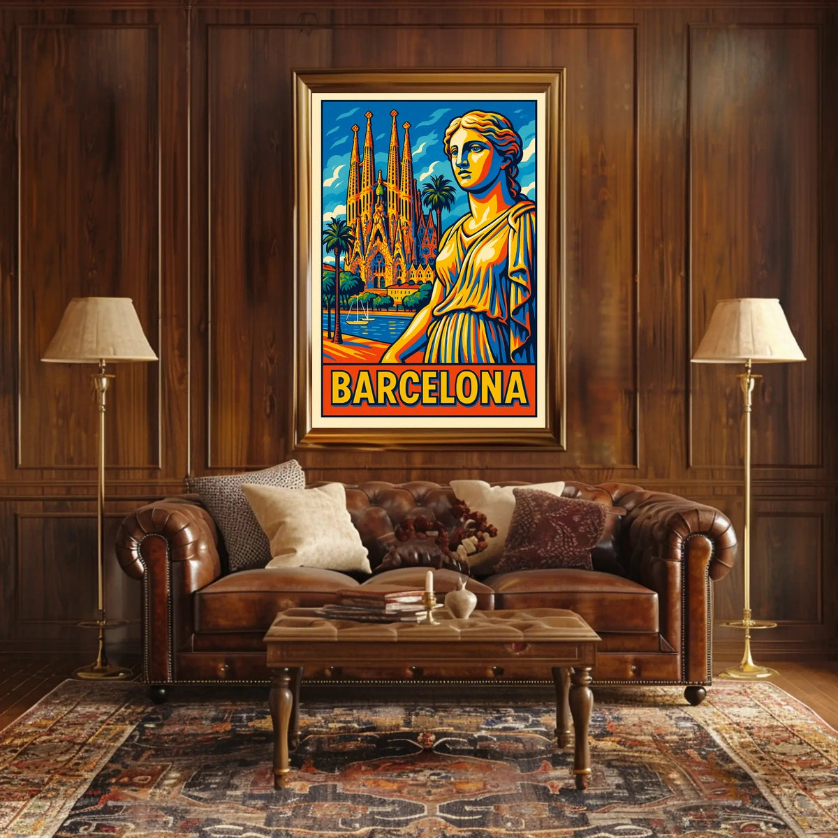 Barcelona Vibrant Cityscape Poster