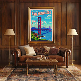 San Francisco Bridge Art Poster