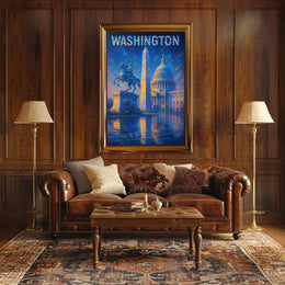 Washington Landmarks Poster