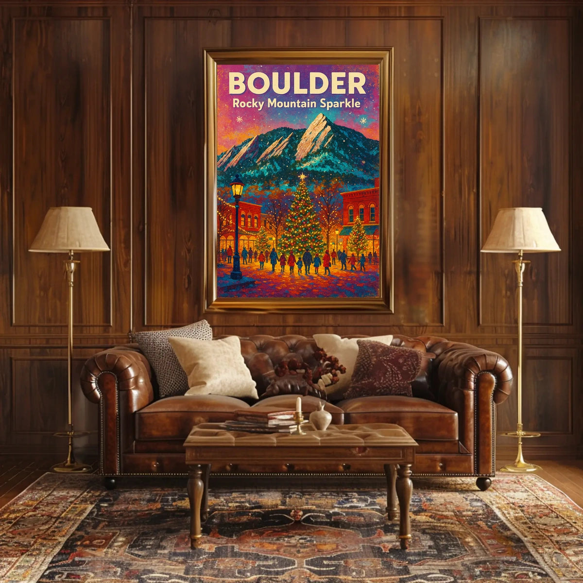 Boulder Rocky Mountain Sparkle Poster