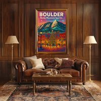 Boulder Rocky Mountain Sparkle Poster