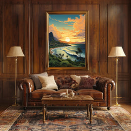 Tropical Sunset Serenity Poster