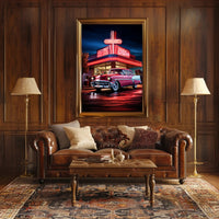 Classic Americana Neon Nights Poster