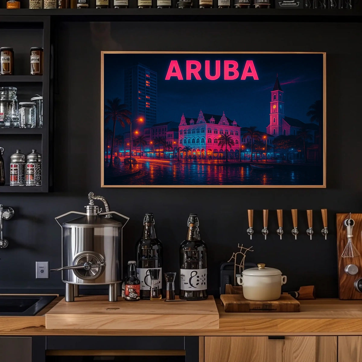 Aruba Nightscape Poster