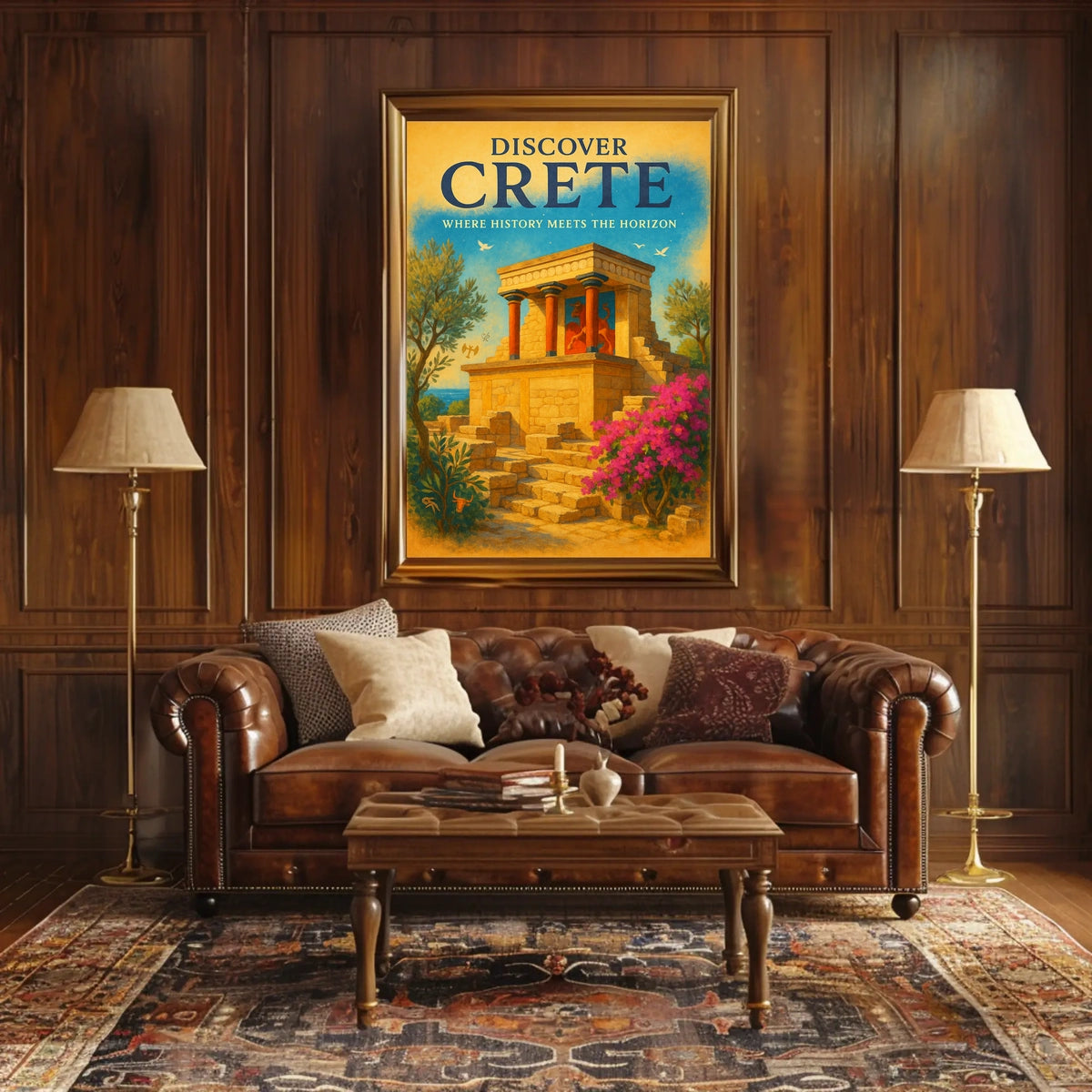 Crete Knossos Palace Travel Poster