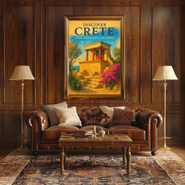 Crete Knossos Palace Travel Poster