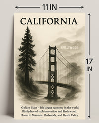 California The Golden State Poster PosterGoat