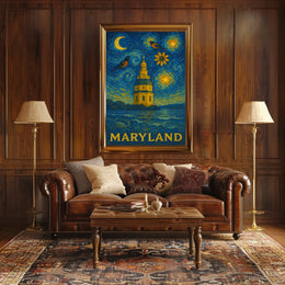 Maryland State House Van Gogh Artistic Heritage Poster