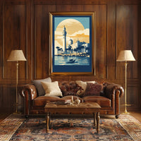 Tranquil Waters and Timeless Architecture Poster