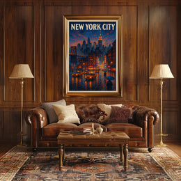 New York City Urban Evening Poster