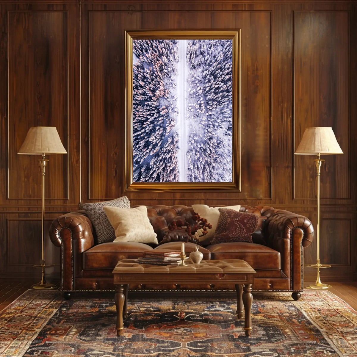 Winter Wonderland Aerial View Poster