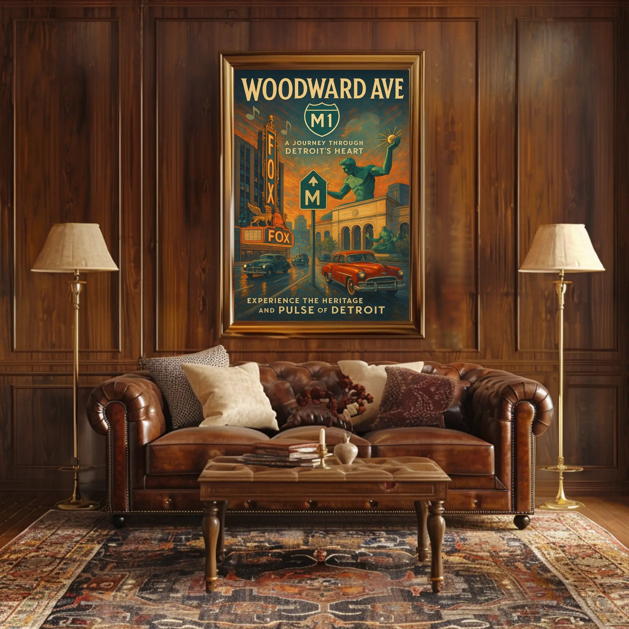 Woodward Ave A Journey Through Detroits Heart Poster PosterGoat