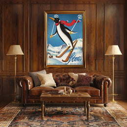 Stoos Skiing Adventure Poster PosterGoat