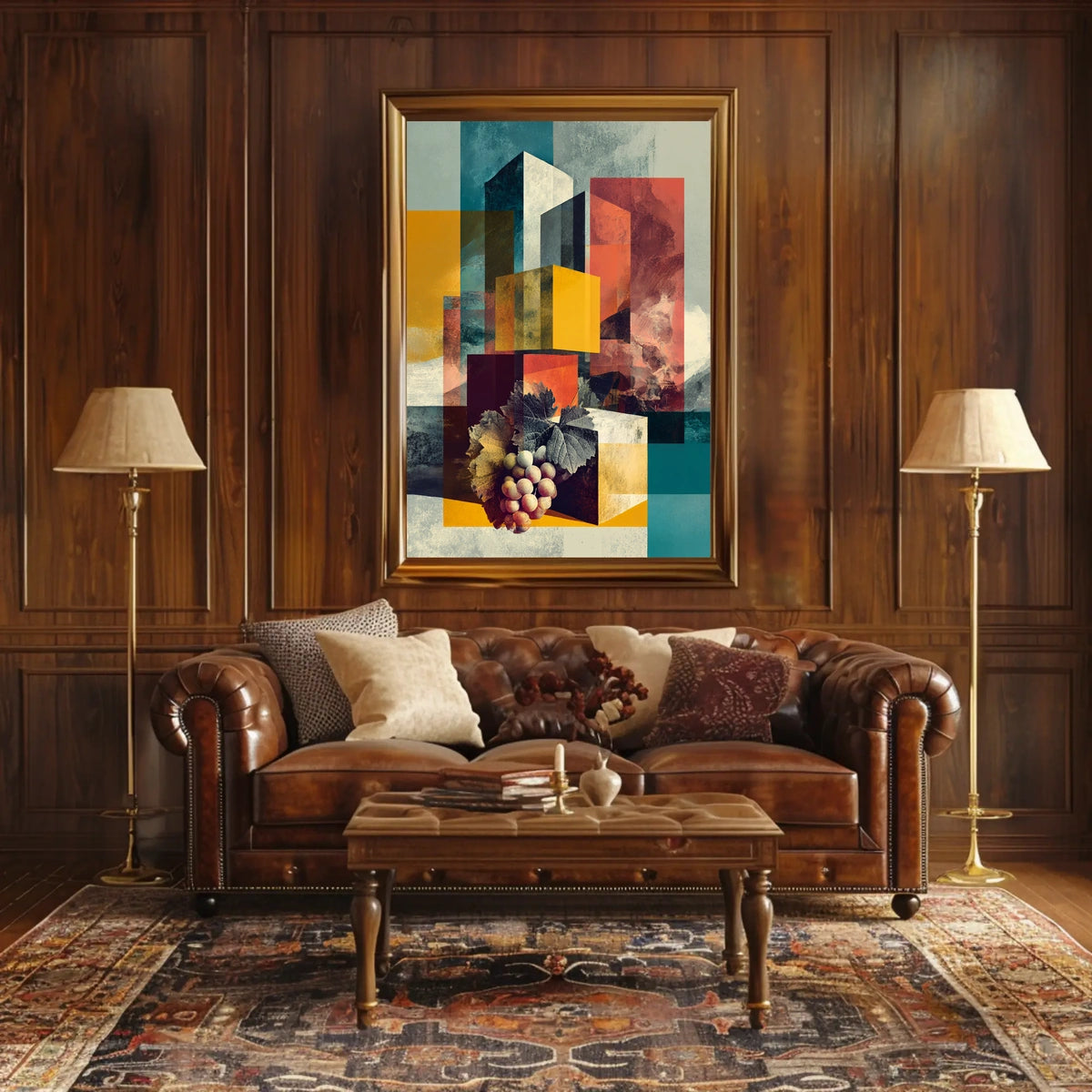 Abstract Geometric Landscape Abstract Poster