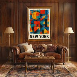 New York Abstract Poster