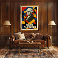George Washington 1st President of the United States Abstract Pop Poster