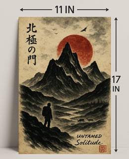 Untamed Solitude: Adventure Art Print Cultural or Heritage Poster