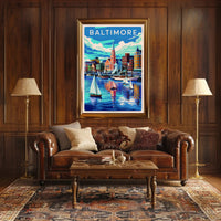 Baltimore Harbor Scene Poster