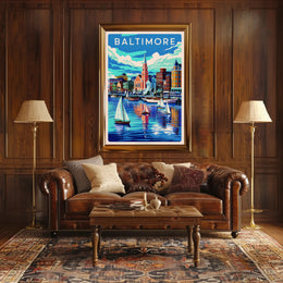 Baltimore Harbor Scene Poster