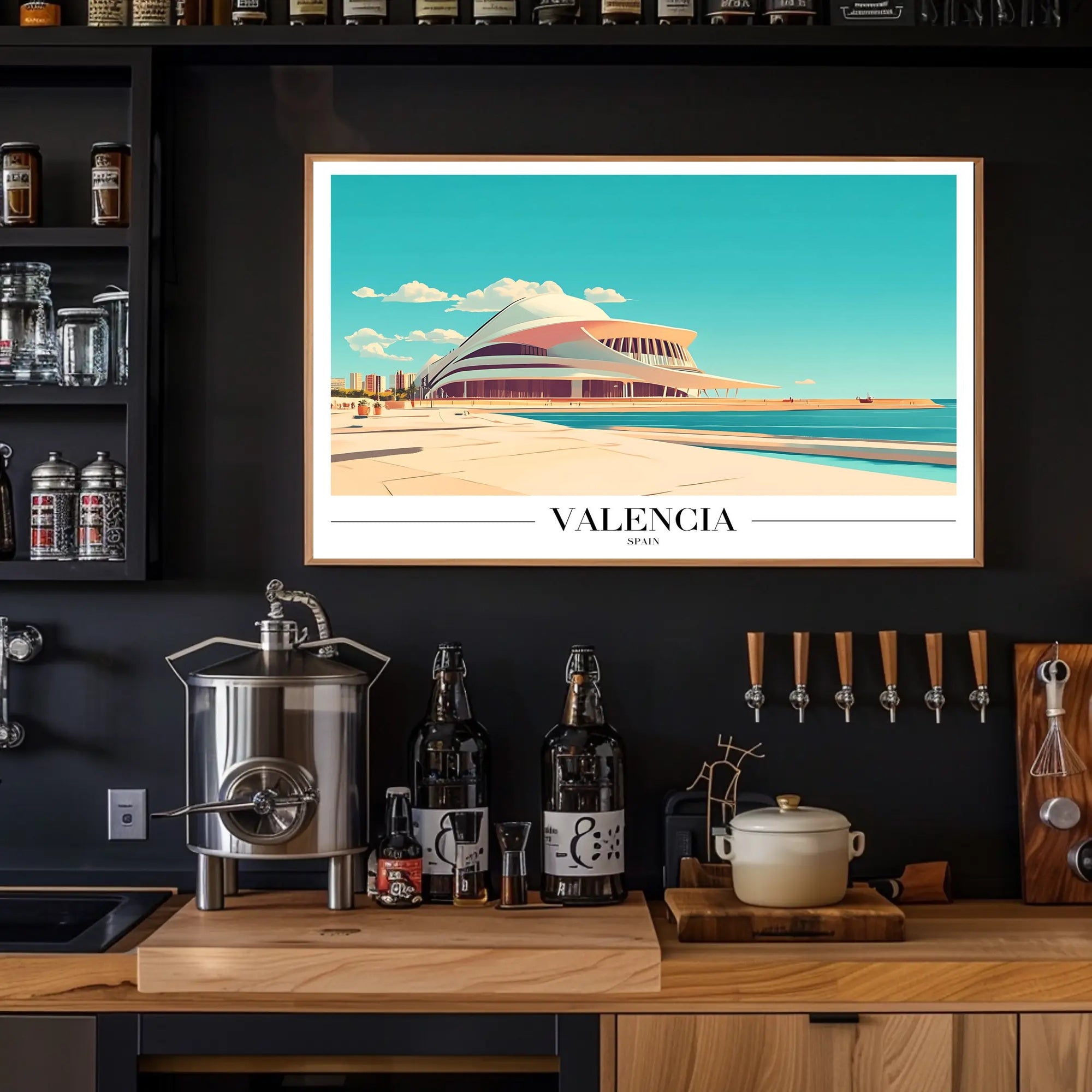 Valencia Modern Architecture Urban Cityscape Poster