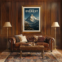 Everest Adventure Vintage Travel Seeker Poster