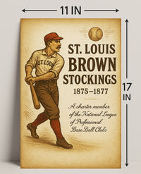 St. Louis Brown Stockings 18751877 Poster PosterGoat