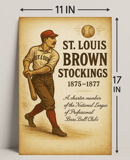 St. Louis Brown Stockings 18751877 Poster PosterGoat