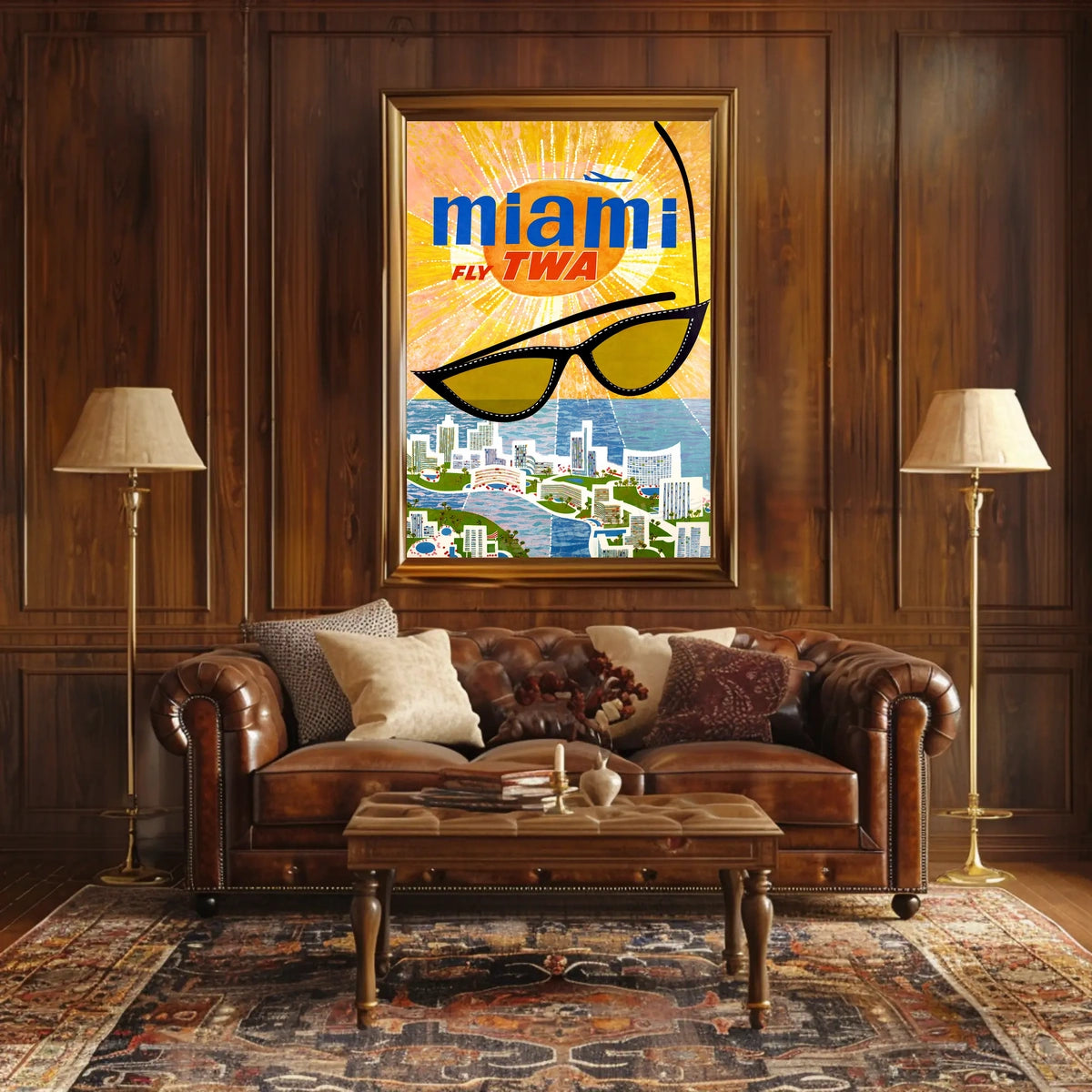 Fly Twa To Miami Poster