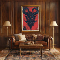 Demon Visage Art Print Poster for Home Decor and Wall Aesthetics PosterGoat