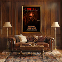 Warren G. Harding 29th President of the United States Zombidents Poster Series